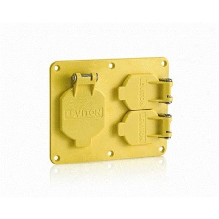 LEVITON Weather Resistant 2 Gang Coverplate 3262W-Y
